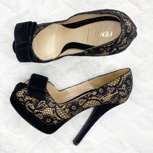 FENDI platform peep toe